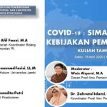 Undang Kemenko Perekonomian RI, Prodi Ilmu Pemerintahan Unsyiah Adakan Kuliah Tamu Daring